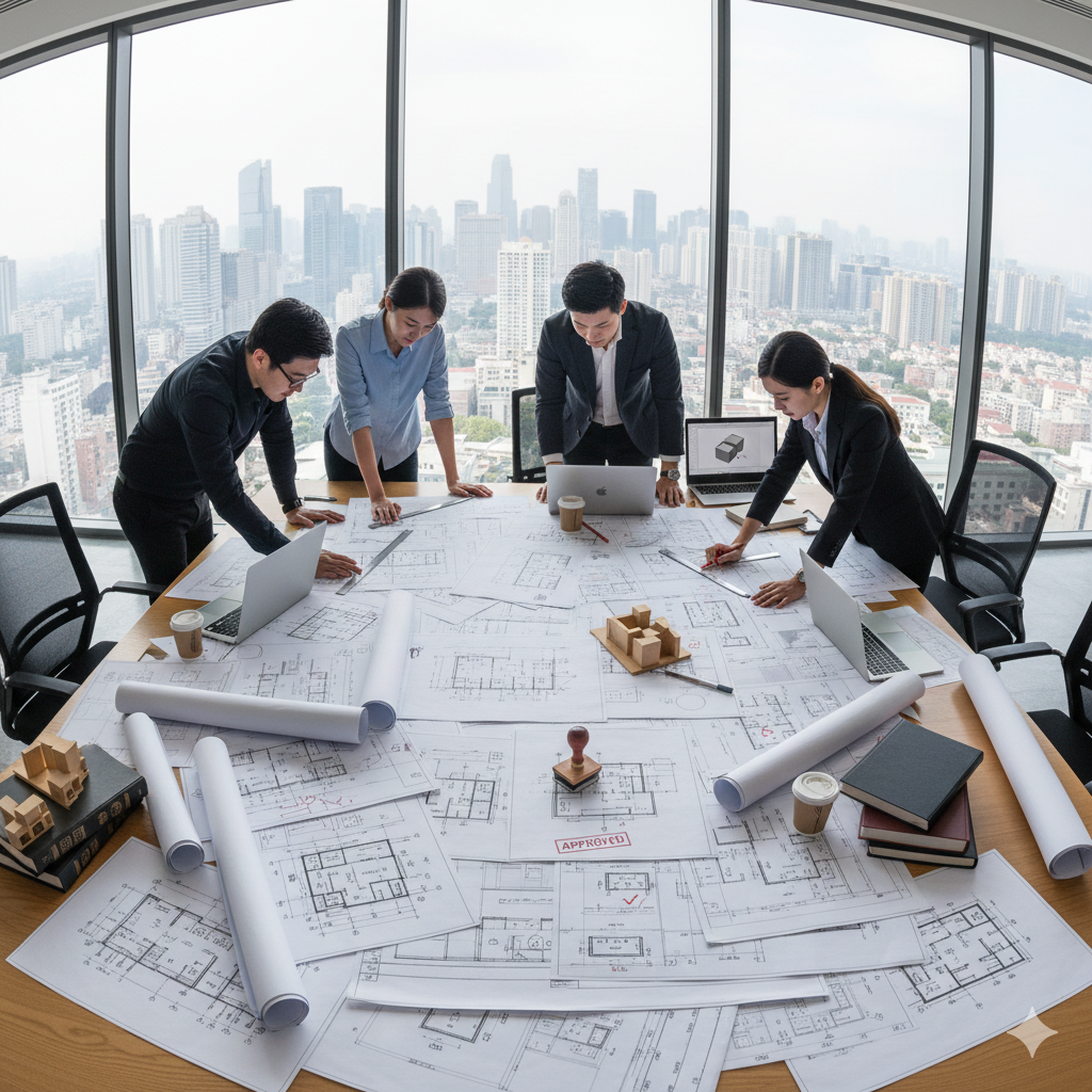 Hồ sơ thẩm tra thiết kế công trình gồm bản vẽ kiến trúc, kết cấu và tài liệu kỹ thuật