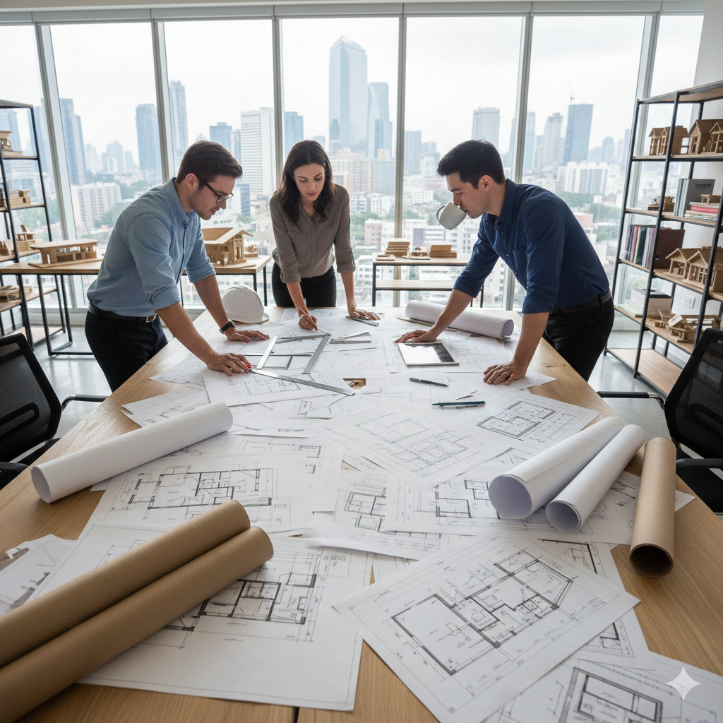 Kỹ sư thẩm tra thiết kế công trình xây dựng thông qua bản vẽ kỹ thuật