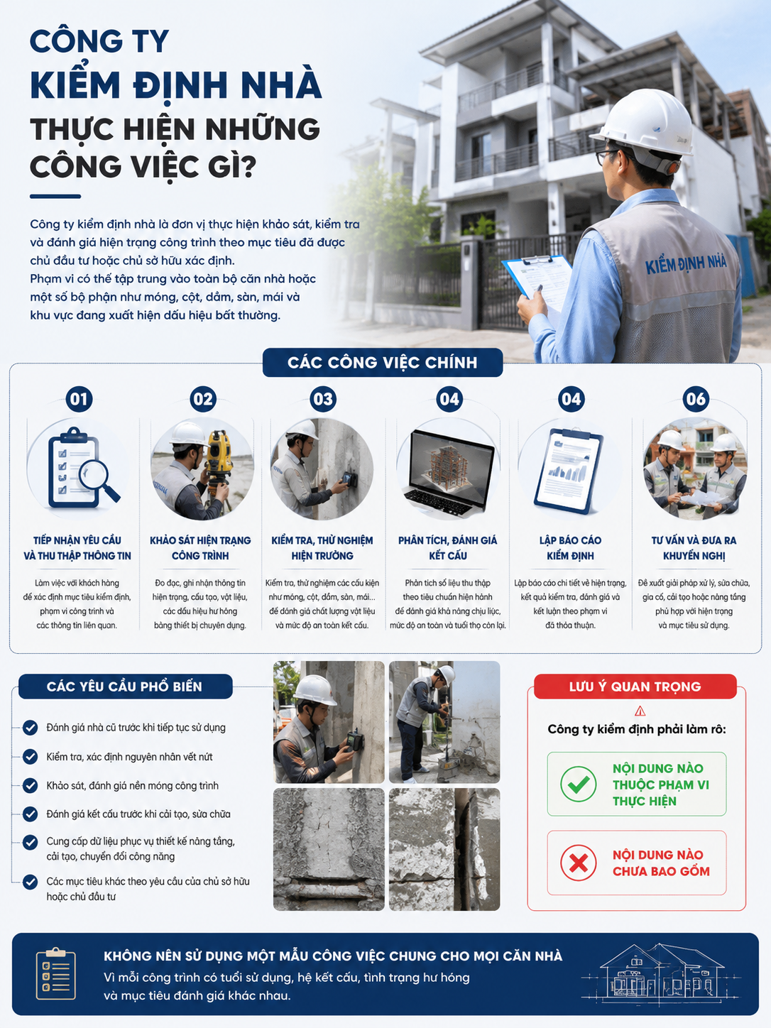 Công ty kiểm định nhà thực hiện những công việc gì?