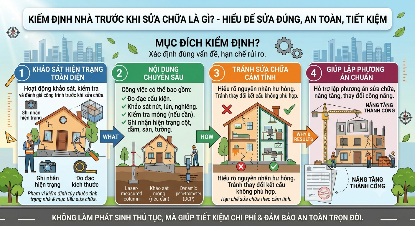 Kiểm định nhà trước khi sửa chữa là gì?