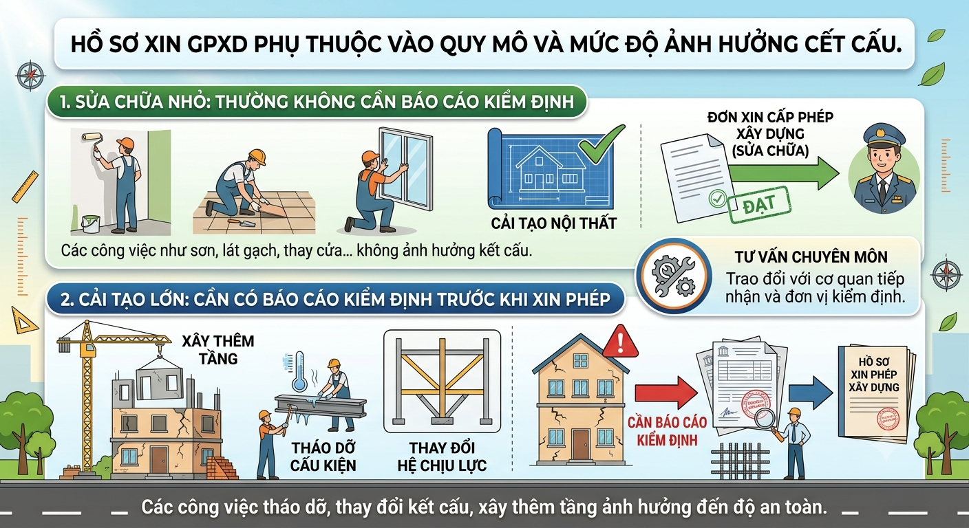 kiểm định nhà để xin giấy phép xây dựng